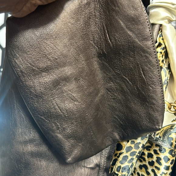 Handbag reversible, handbag, bronze, and black slit in front - Picture 4 of 8